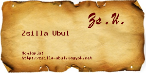 Zsilla Ubul névjegykártya